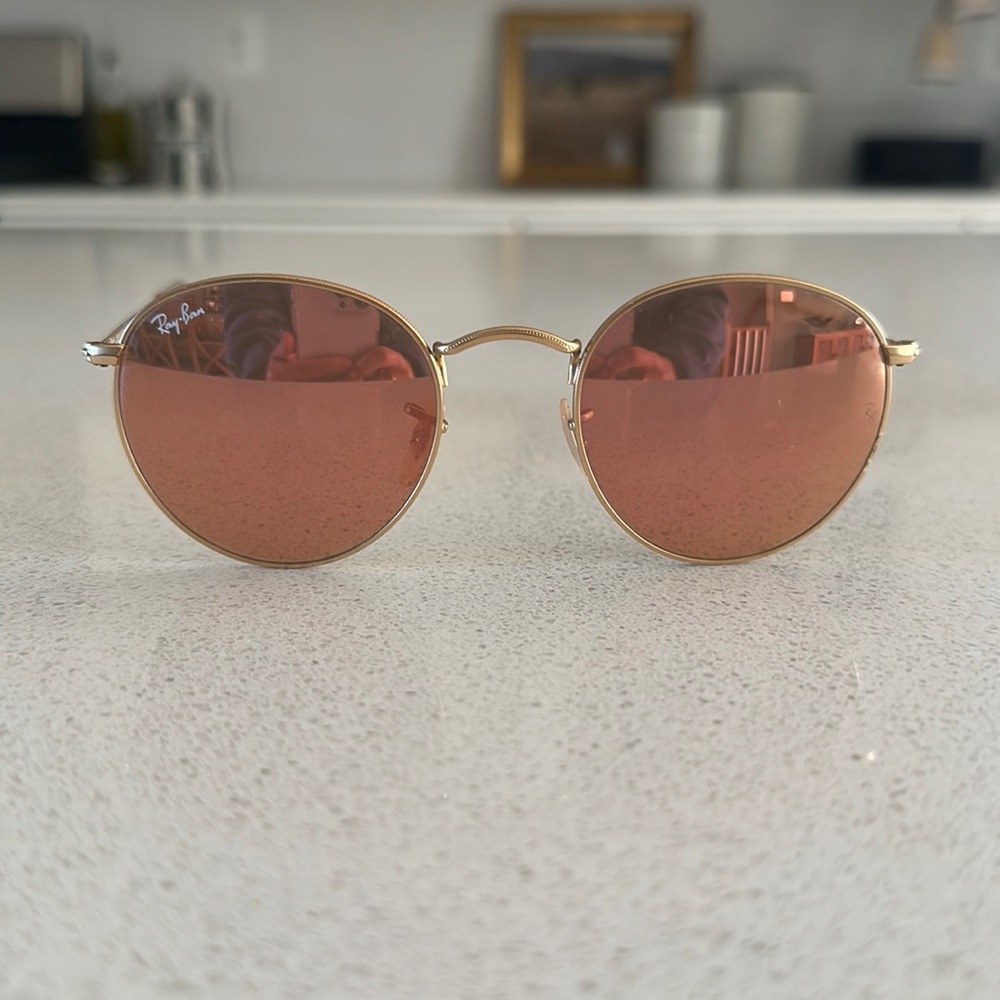 Ray Bans Round Flash Lense - Copper & Matte Gold